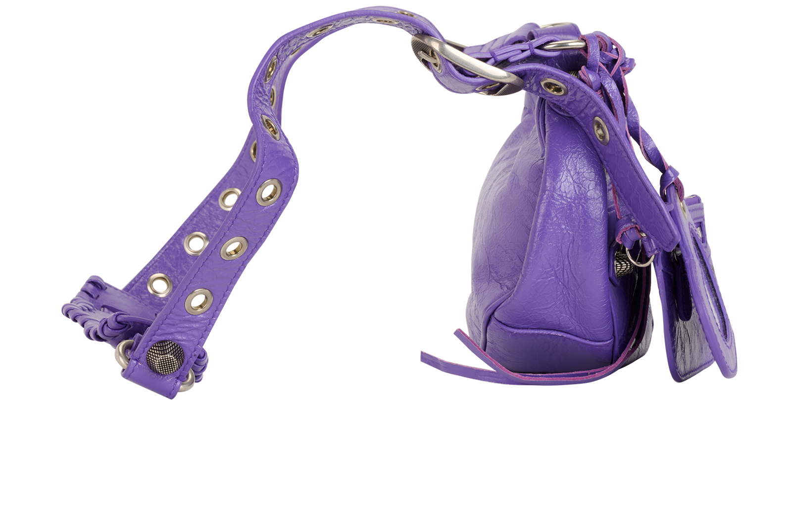 Le Cagole XS, &pound;650, Handbags, Purple, Leather, Side view
